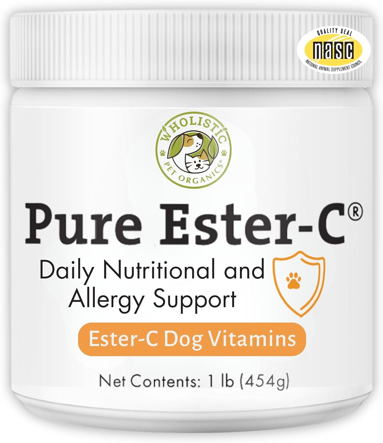 Wholistic Pet Organics Pure Ester-C Powder for Dogs - 1 Lb