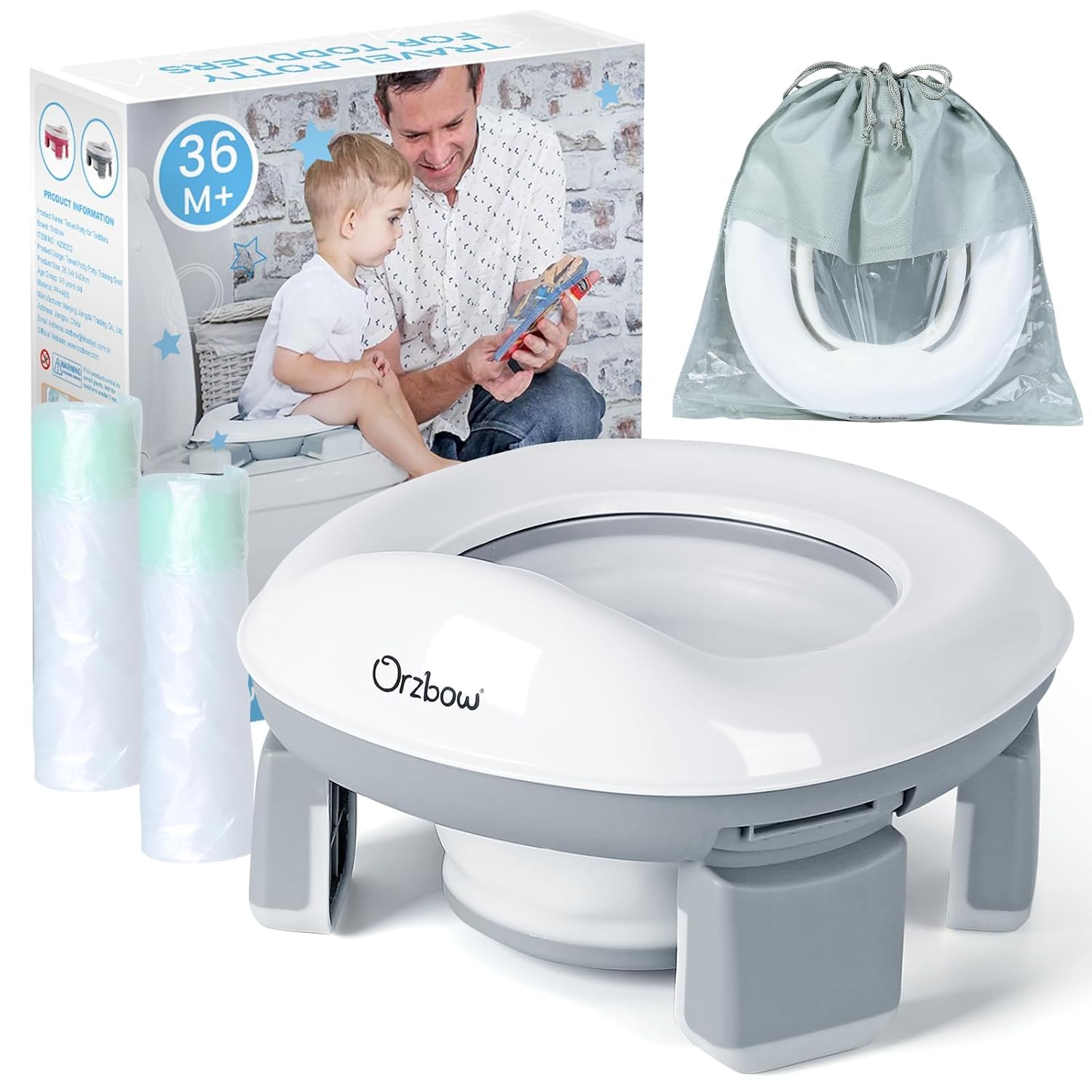 Orzbow Portable Potty Training Toilet - Foldable Travel Chair