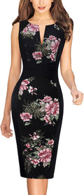 VFSHOW Womens Slim Front Zipper Sheath Dress - Versatile Work to Party