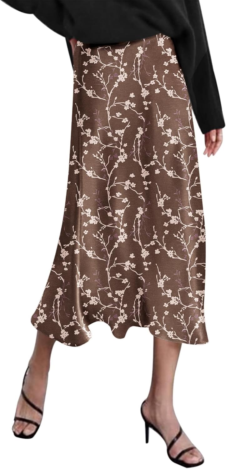 Elegant High Waist Midi Skirt for Women by Zeagoo - Stylish Choice