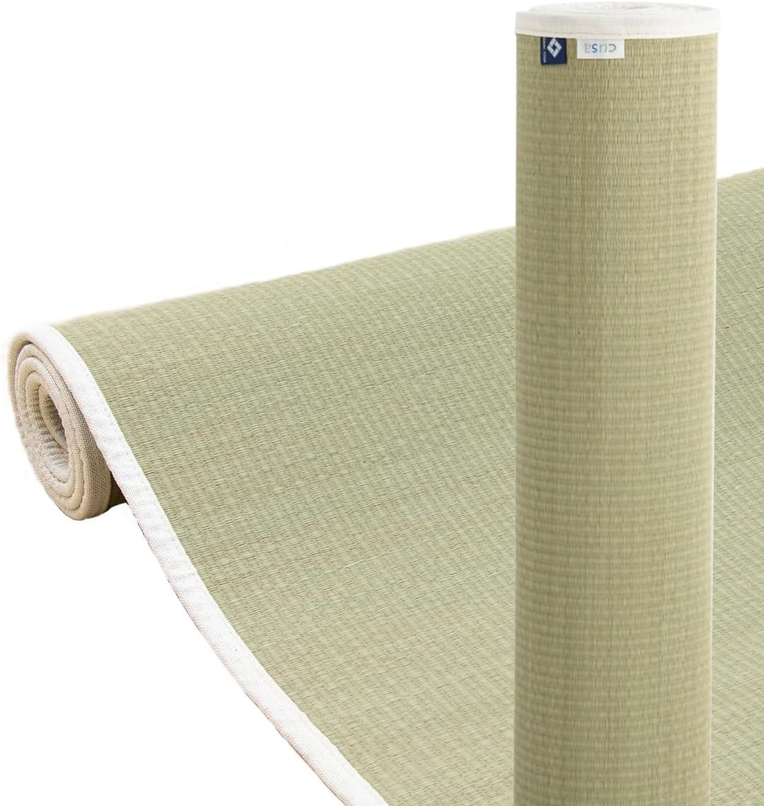 EMOOR Japanese Tatami Yoga Mat: Non-Slip & Natural (24x71in)