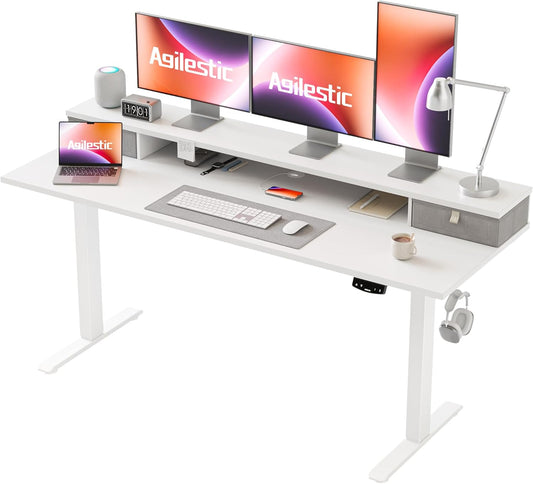 Agilestic Electric Standing Desk with 2 Storage Drawers for Home