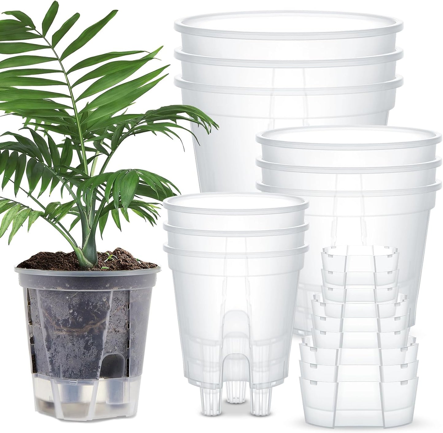 Self Watering Pots for Indoor Plants with Deep Reservoirs