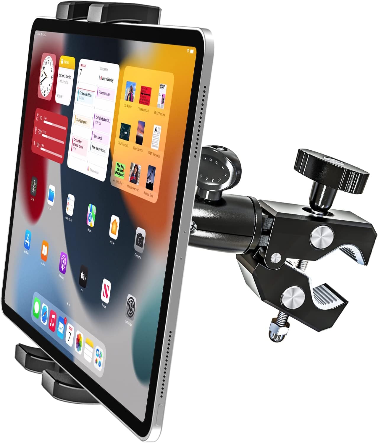 Aluminum Bike Tablet Mount for iPad Pro, Galaxy, iPhone Devices