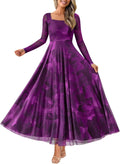 Women Maxi Dress Fall 2025 Floral Square Neck Maxi - Elegant Fit