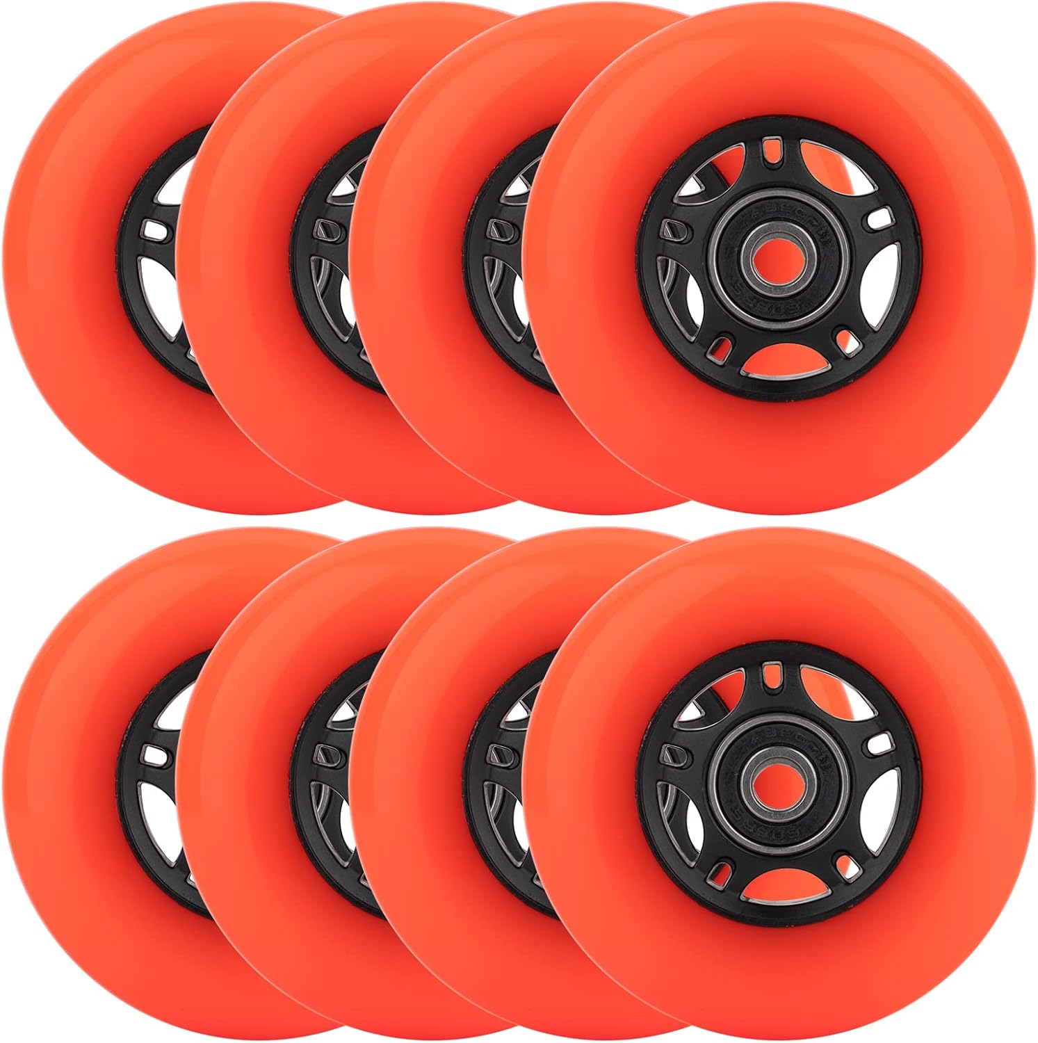 Inline Skate Wheels for Outdoor & Indoor Use - 8-Pack Set