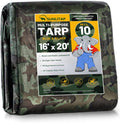 10 Mil Heavy Duty Waterproof Tarps 16x20 ft - Thick Camouflage Tarp