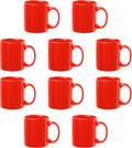 Ceramic Coffee Mugs Set of 10 - Ideal for Home or Office Use