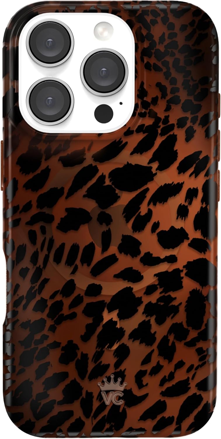 Leopard Tortoise Shell Phone Case for iPhone 16 Pro - Stylish