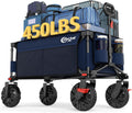 Collapsible Wagon with Brakes and All-Terrain Wheels - 162L Capacity