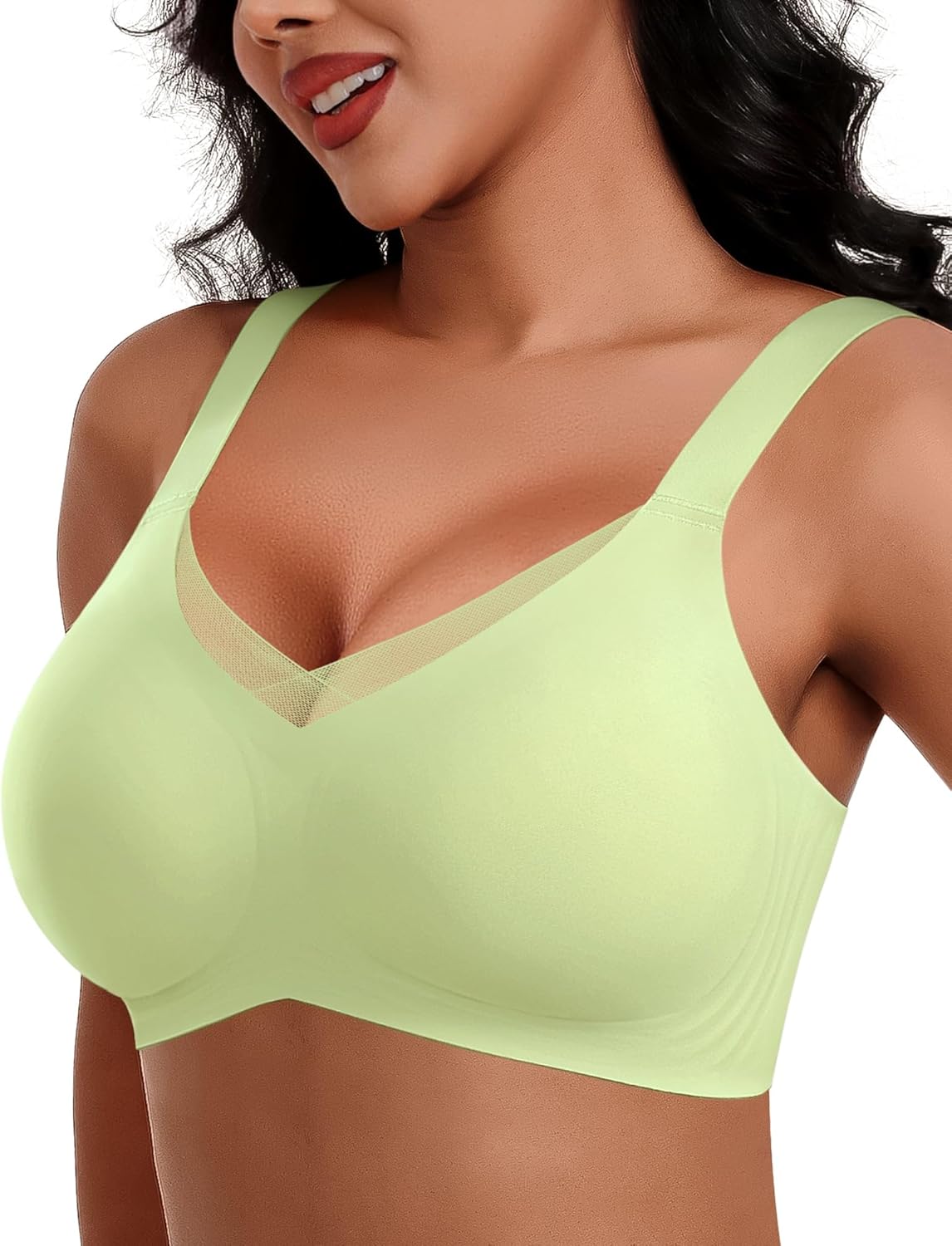 Seamless Mesh Lace Bras for Women with Full Coverage Support