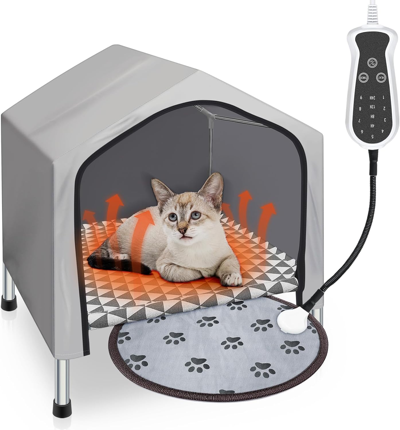 Cozy Heated Pet Shelter by Kuntrust