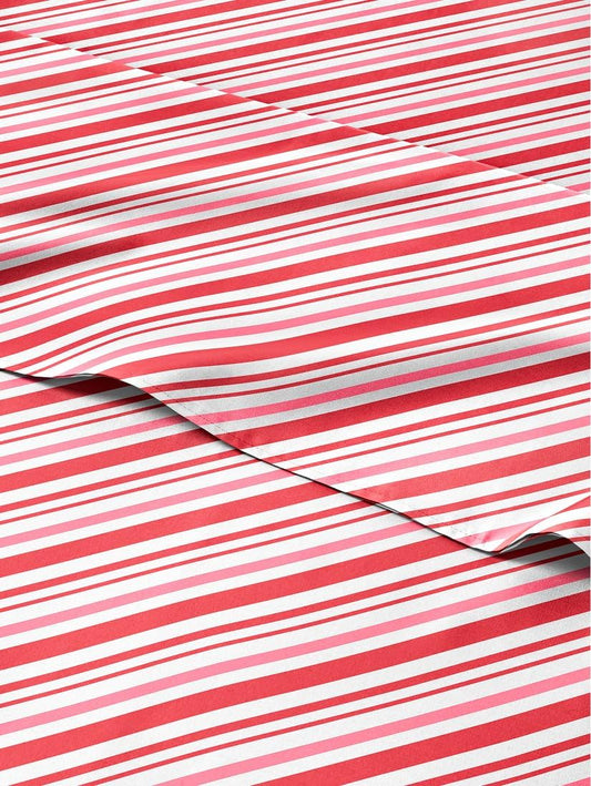 Full Candy Cane Stripe Sheet Set - Festive Holiday Bedding