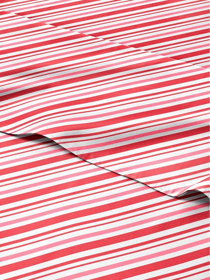 King Candy Cane Stripe Sheet Set for a Cozy Holiday Season