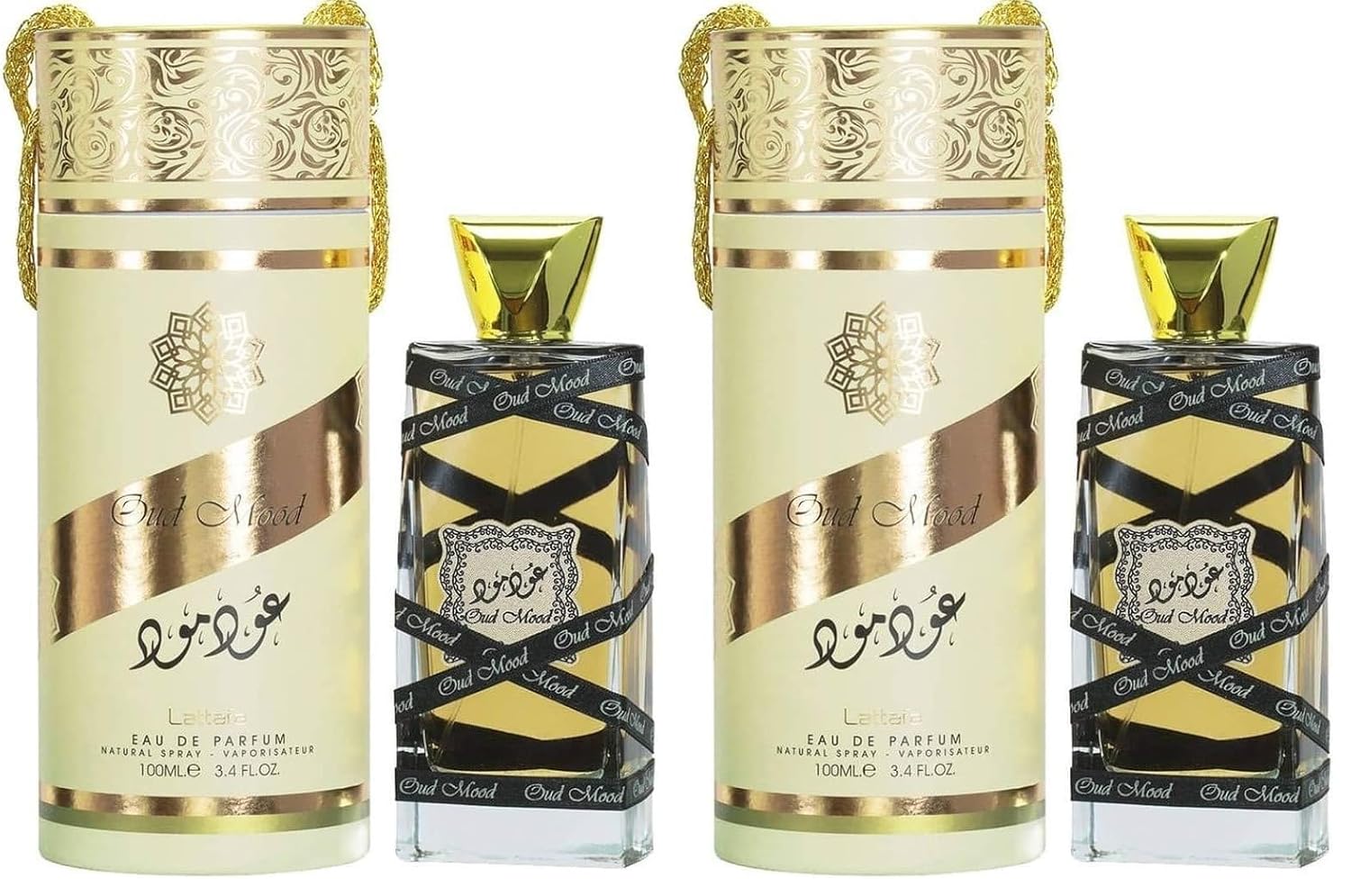 Lattafa Oud Mood Unisex Eau de Parfum Spray - 3.4 Ounce Pack