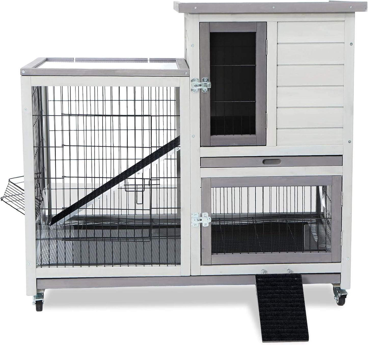 Indoor Bunny Cage with Urine Guards and Easy Clean Trays