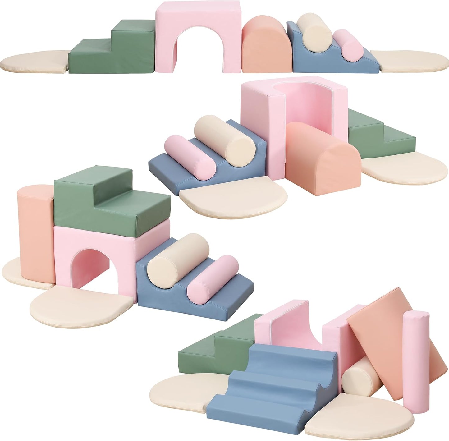 8-Piece Foam Climbing Blocks for Toddlers - Safe Indoor Fun