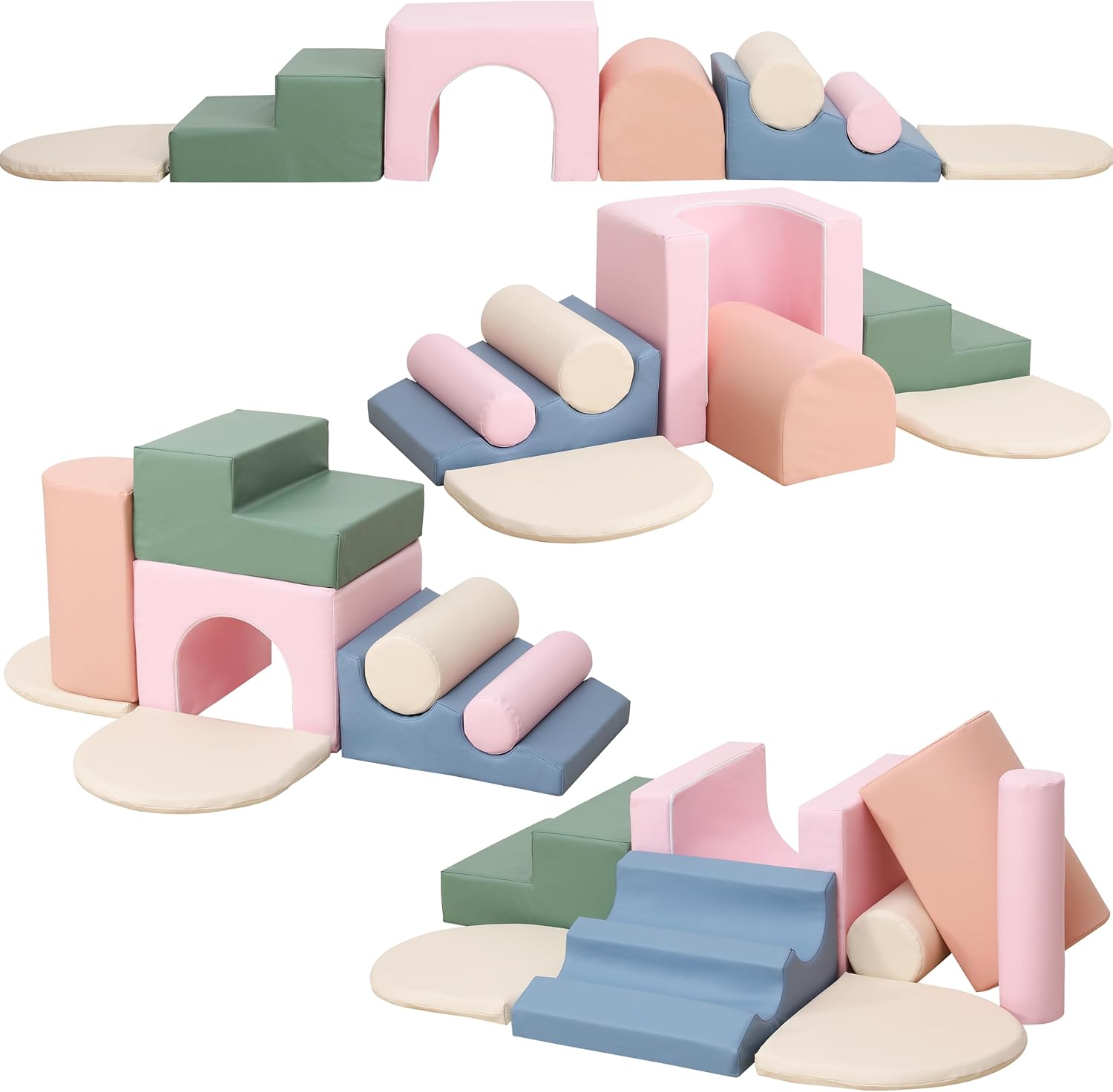 8-Piece Foam Climbing Blocks for Toddlers - Safe Indoor Fun