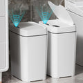 2 Pack 2.7 Gal Bathroom Trash Can with Lid - Slim Touchless Sensor