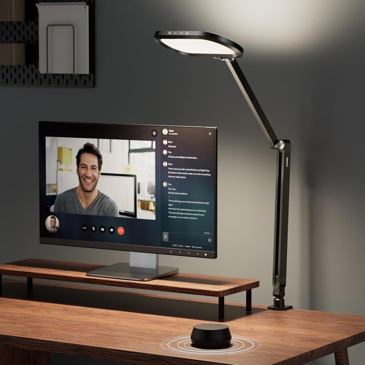 LitONES Dimmable Swing Arm Desk Lamp