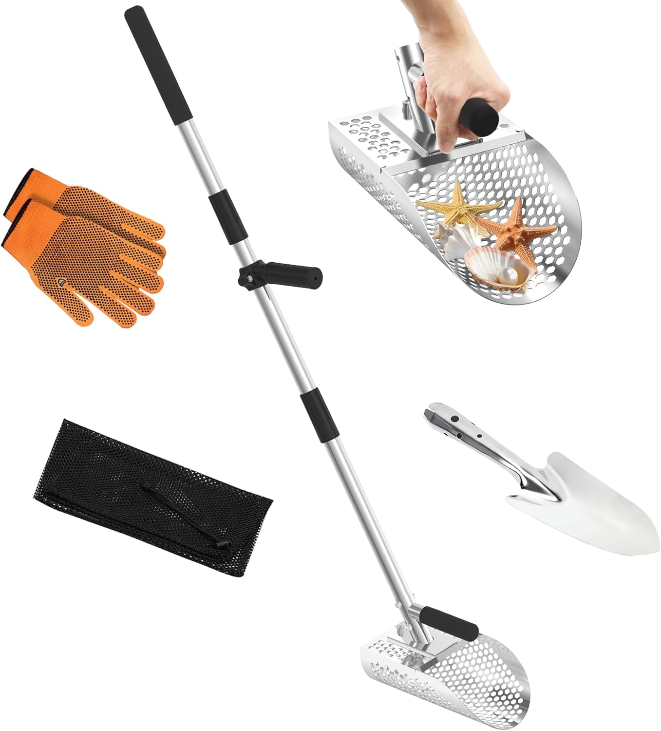 Sand Scoop for Metal Detecting: Stainless Steel Sifting Tool