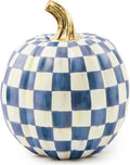 MACKENZIE-CHILDS Small Pumpkin Resin Decor - Blue-and-White Royal