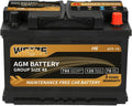 Weize Platinum AGM Battery Group 48 - Reliable Power for Vehicles