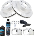 TRQ Rear Brake Pad & Rotor Kit Compatible with 2002 Vehicles Kits