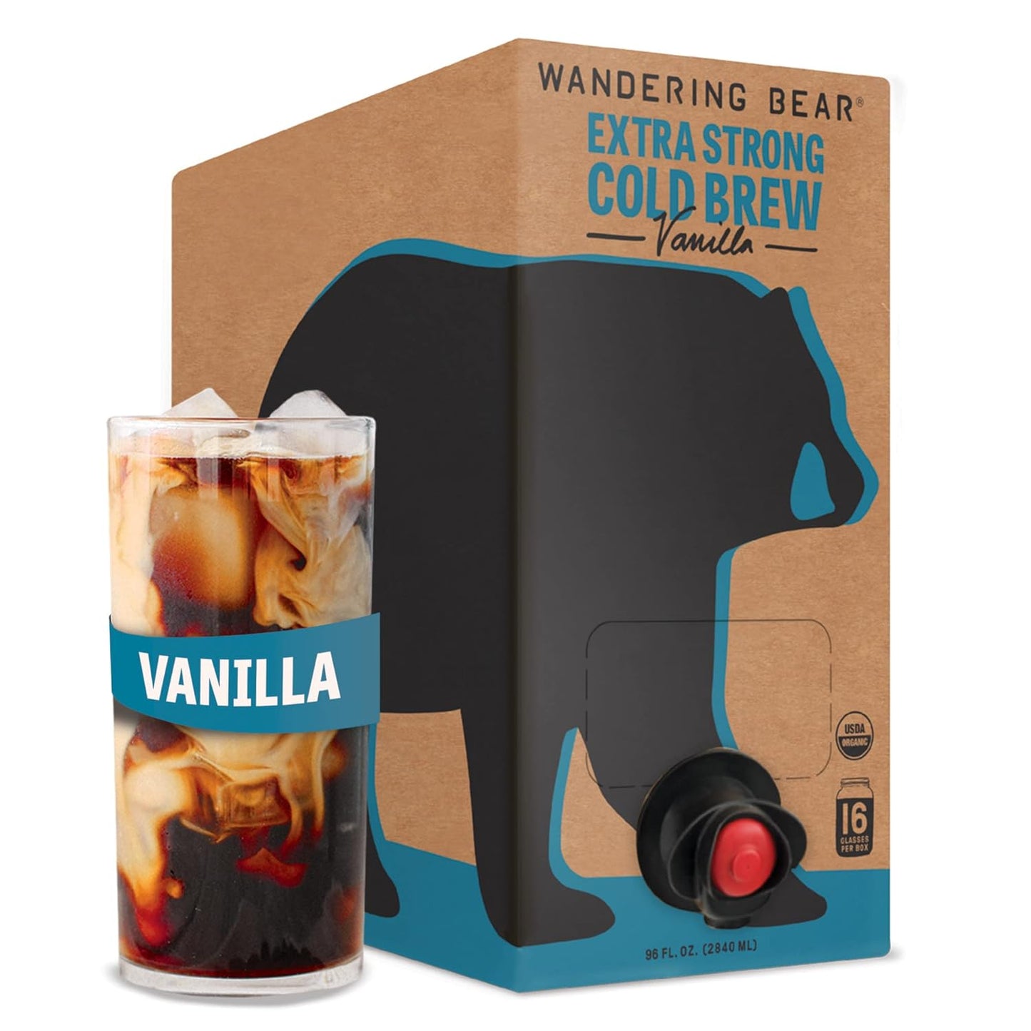 Wandering Bear Organic Vanilla Cold Brew Coffee - Extra Strong