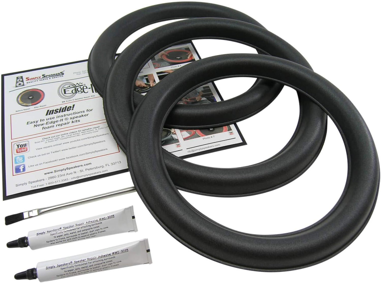 Speaker Foam Repair Kit for 12 Inch JL Audio 12W6v2-D4, 12W6v2