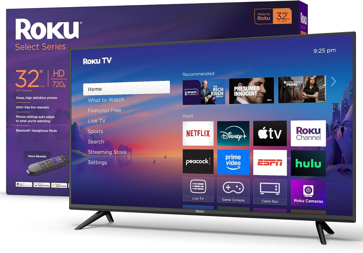 Roku Smart TV 32-Inch Select Series with Voice Remote for Streaming