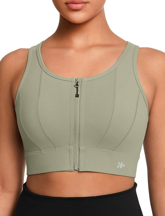 Yvette Front Closure Sports Bras for Women High Support Large Bust