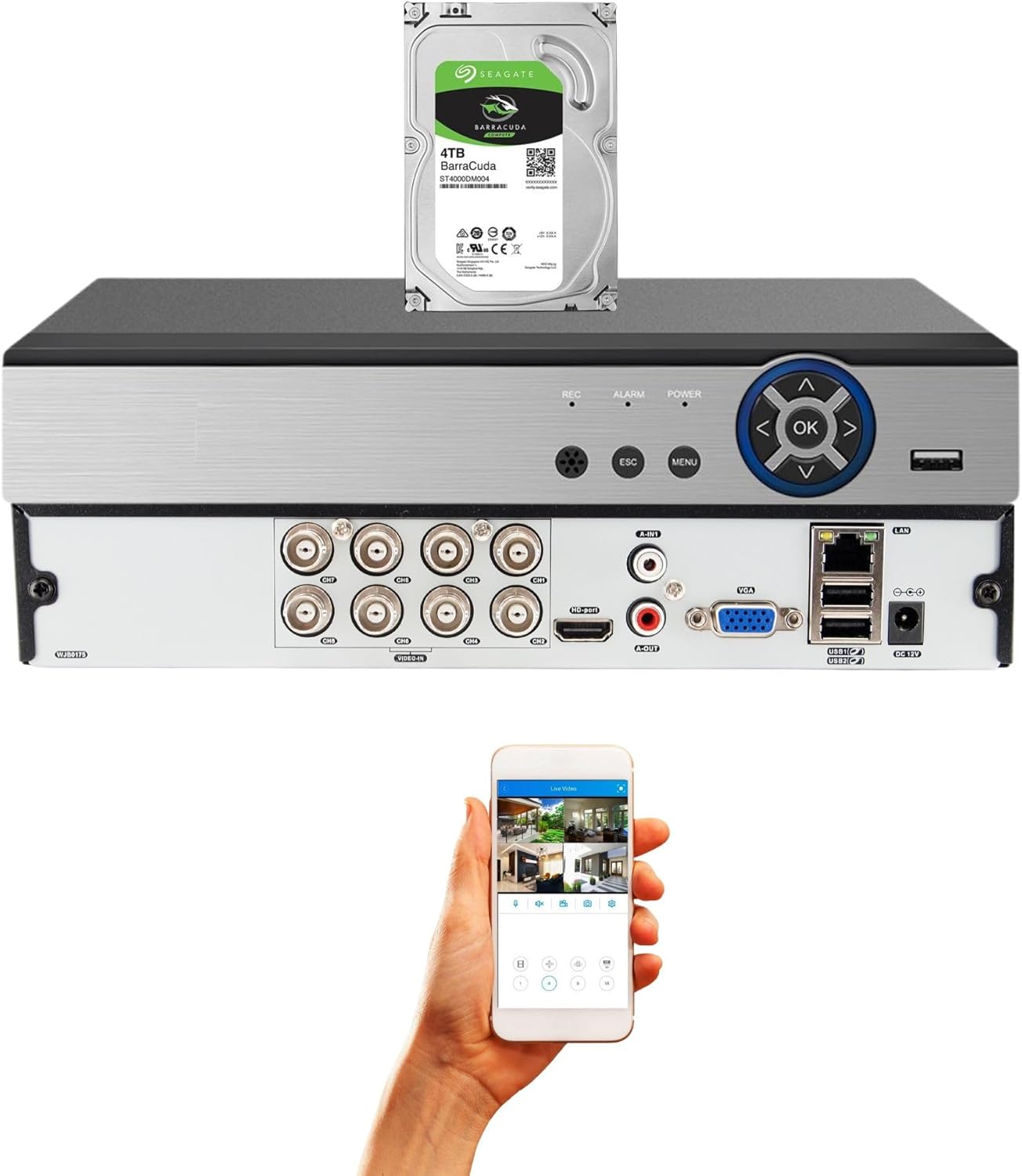 EVERTECH 8 Channel 1080 HD Hybrid DVR for Security Needs