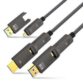 8K Fiber Optic HDMI 2.1 Cable 33ft - Detachable 48Gbps HighSpeed