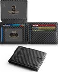 RFID Leather Wallet Men 2 ID Window - Gift Box