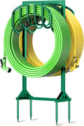 Garden Water Hose Holder Holds 2 150ft Hoses - Stable Dual Stand