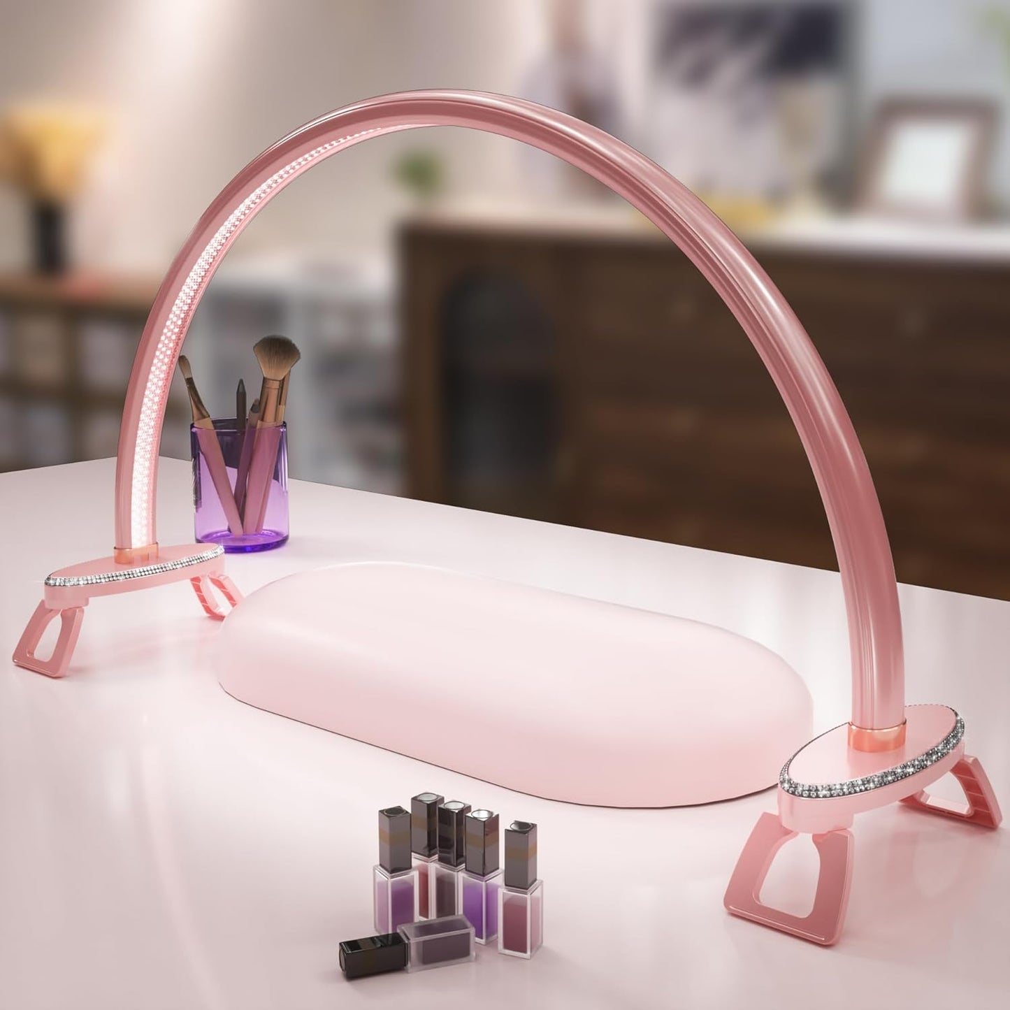 Half Moon Light Nail Desk Lamp for Professional Beauty Techs
