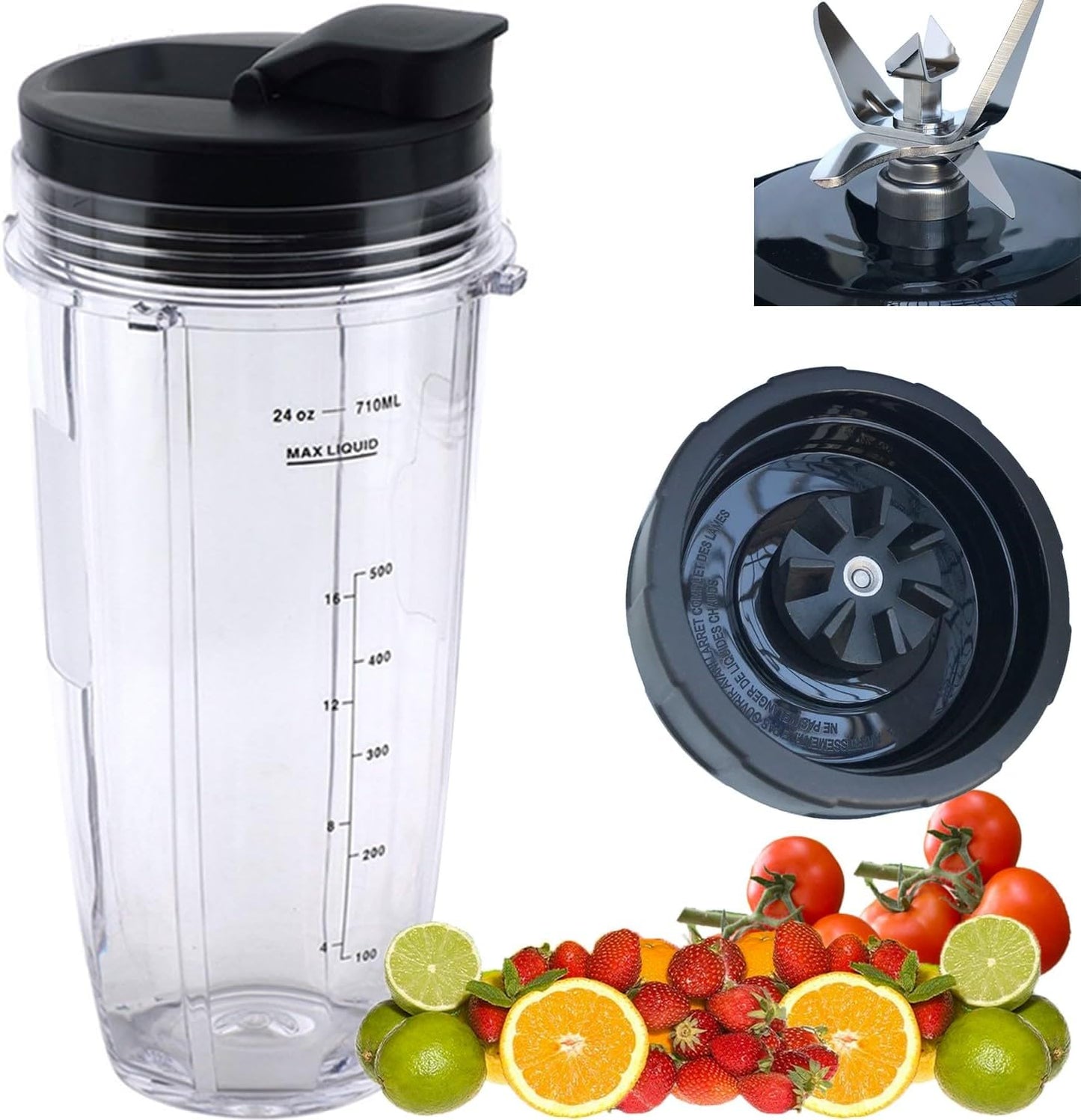 ABTER Replacement Blade & 24oz Cup for Nutri Ninja