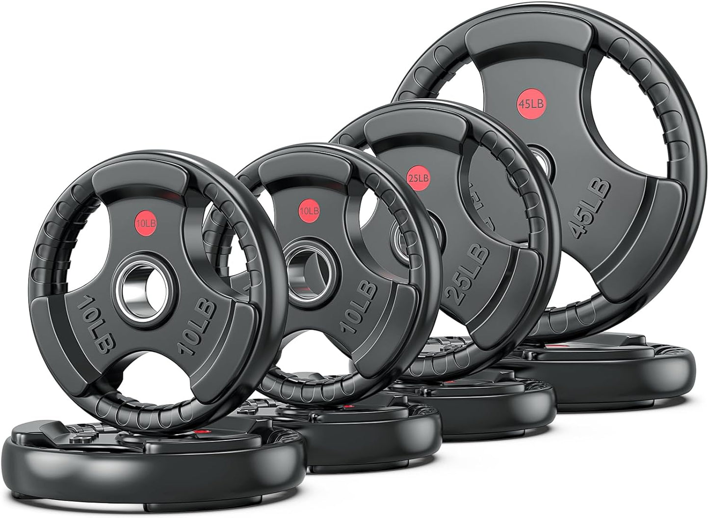 Rubber Weight Plates for Barbell - Ideal for Home Gym Use