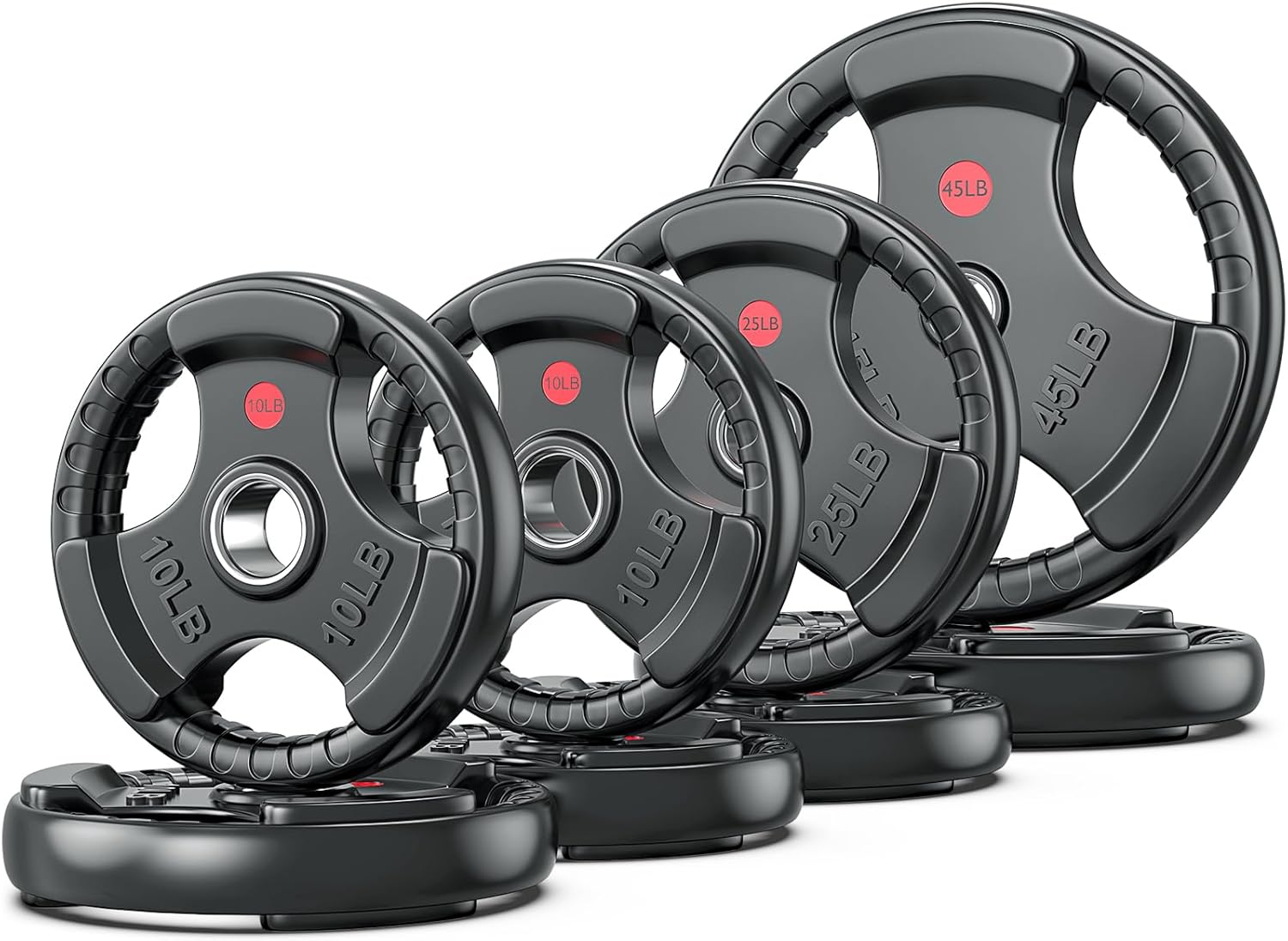 Rubber Weight Plates for Barbell - Ideal for Home Gym Use