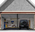 Magnetic Garage Hands Free Screen Door for 2 Car - Retractable