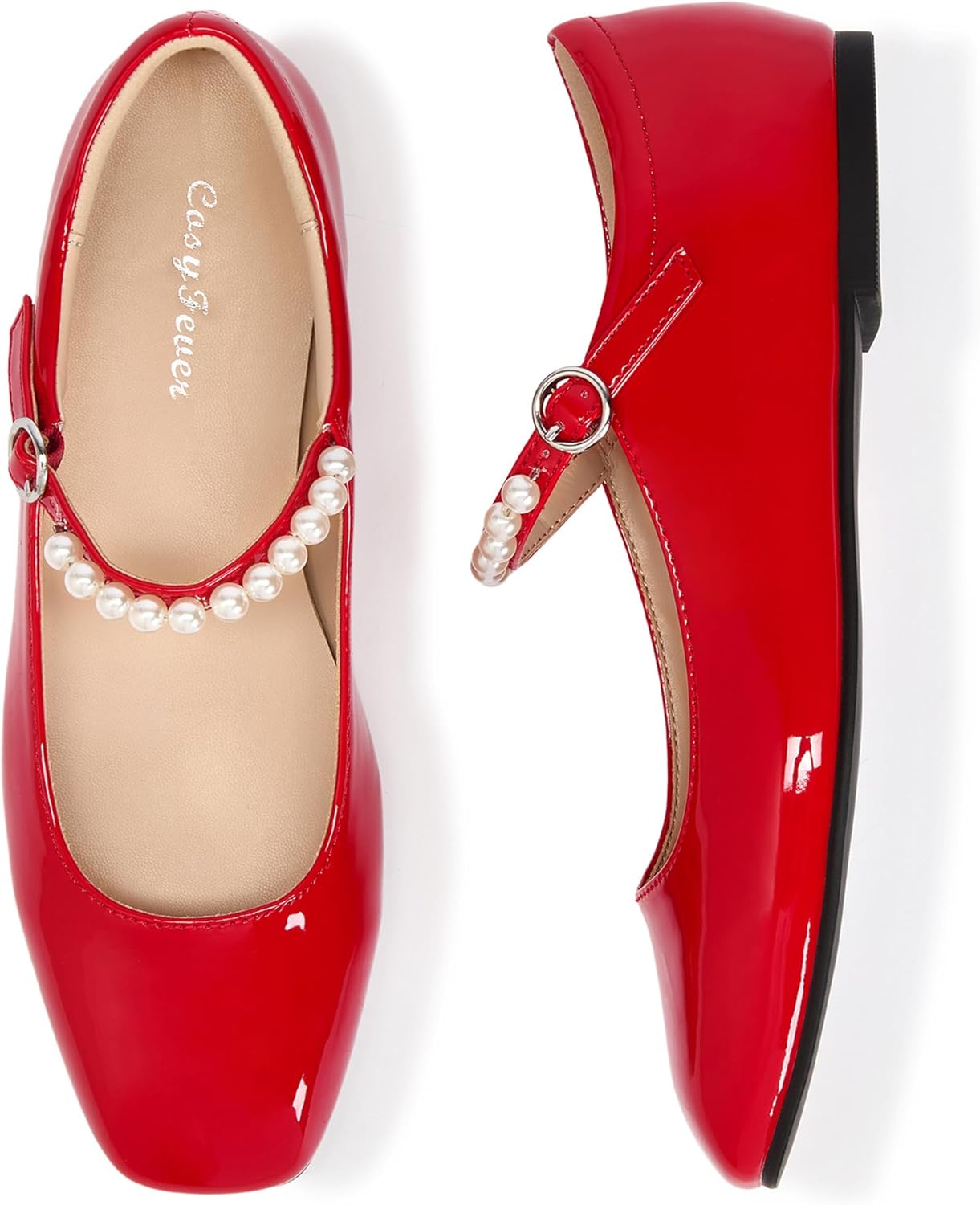 CosyFever Women's Flats Dressy Mary Jane Ballet Shoes for Office