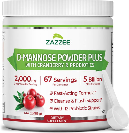 D-Mannose Powder Plus for Urinary Tract Health with Probiotics