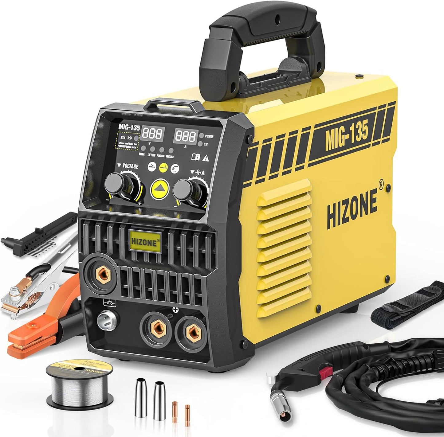 HIZONE 135A MIG Welder: Versatile 3-in-1 Welding Machine