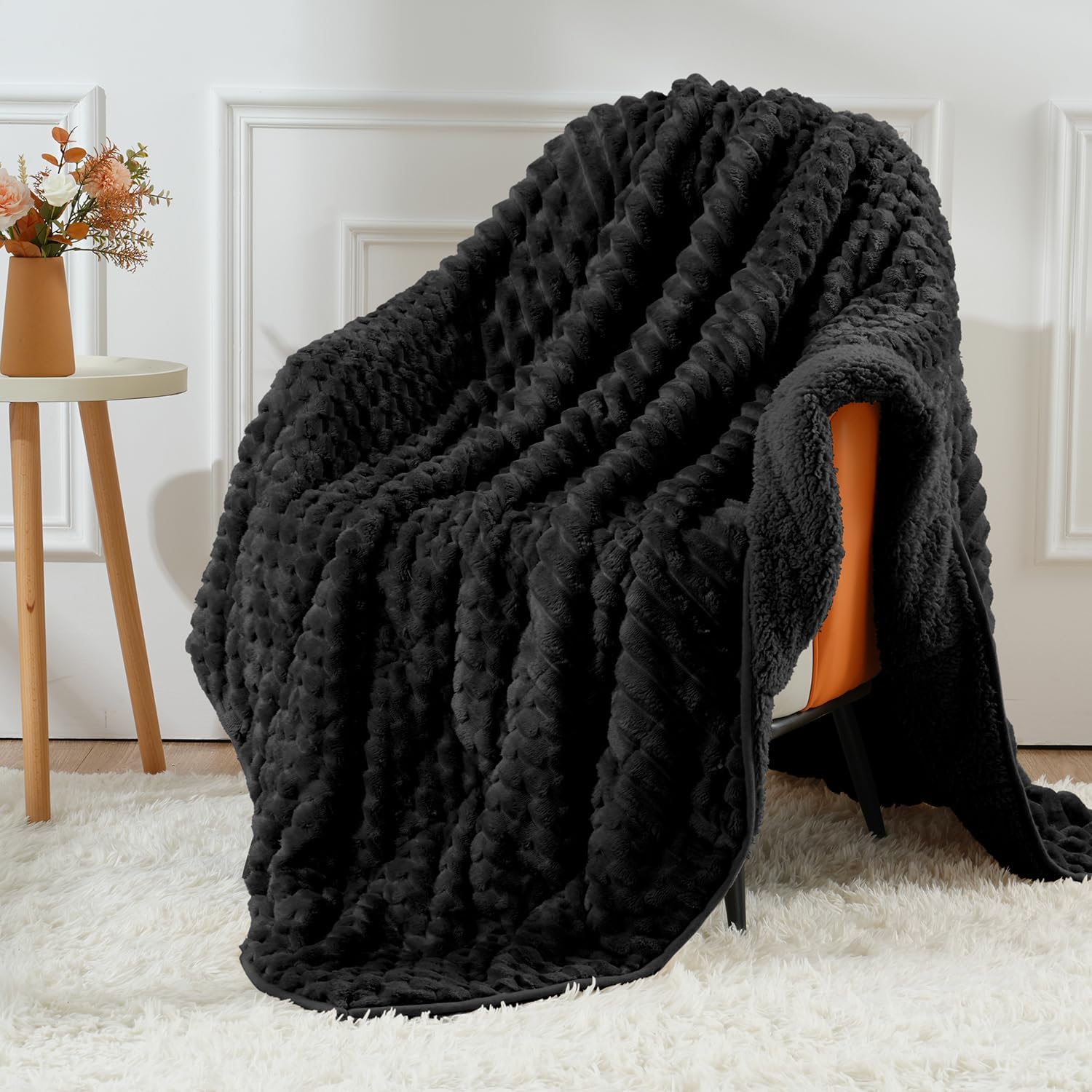 Uttermara Fleece Weighted Blanket for Adults Twin Size 15lbs