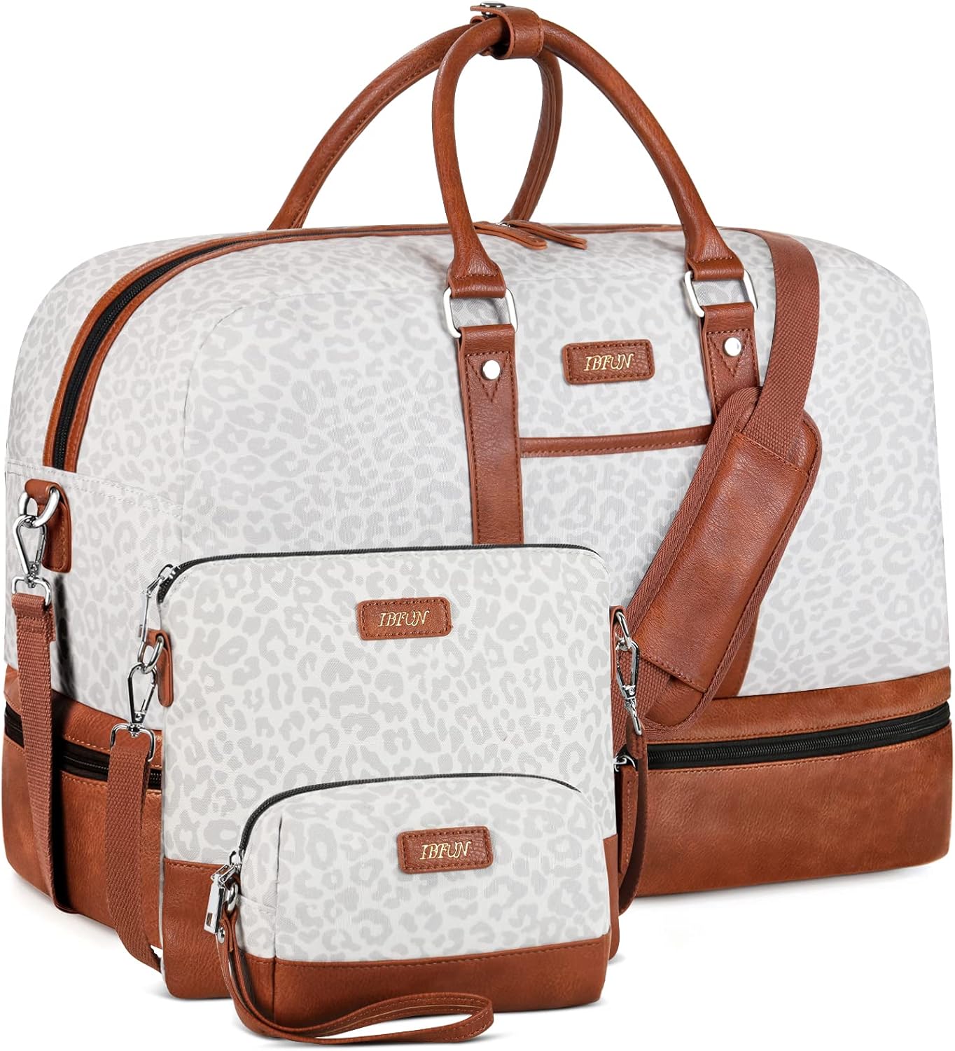 IBFUN Weekender Bags for Women: 3PCS Travel Duffle Set
