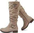 Luoika Women's Extra Wide Calf Knee High Boots - Comfortable Slouchy