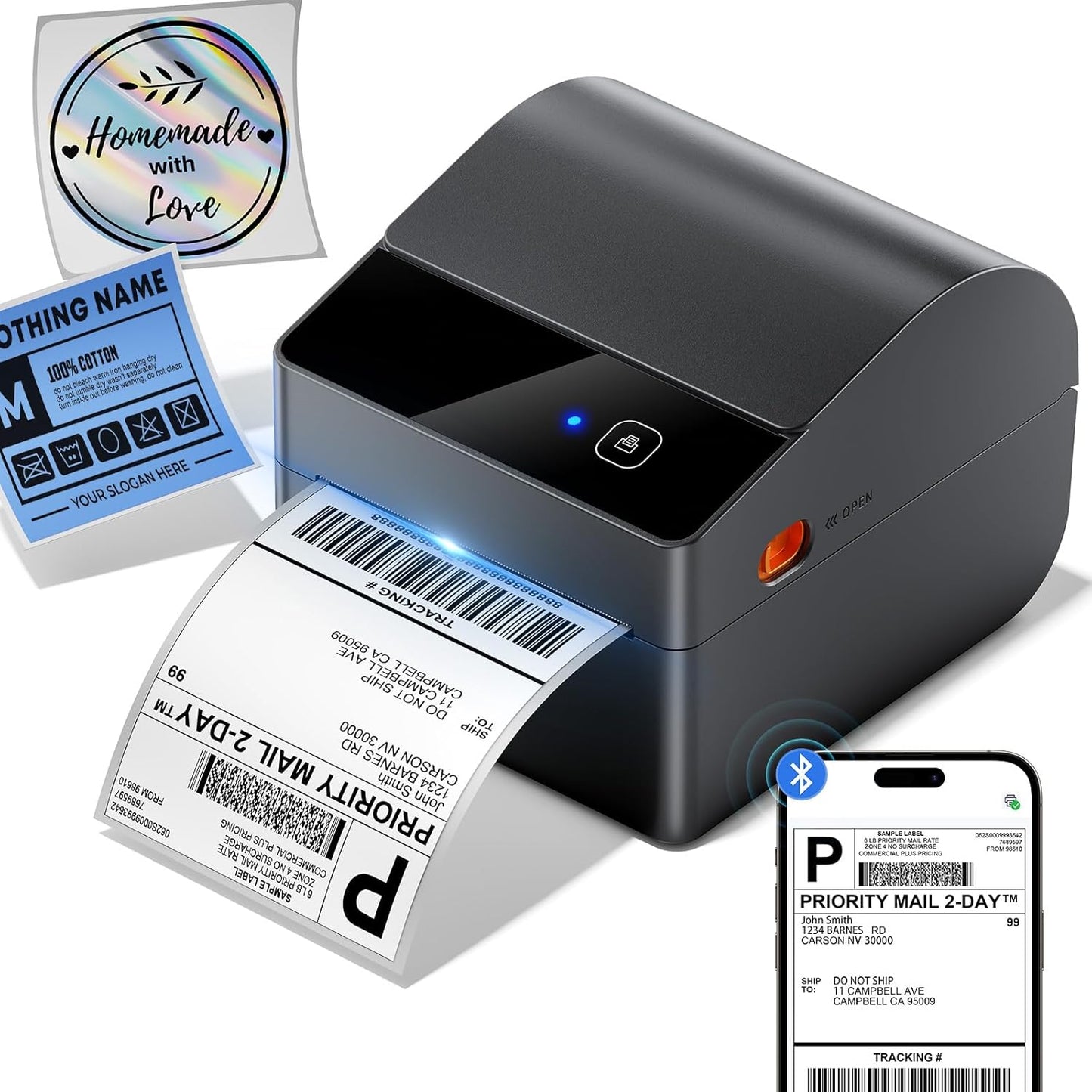 ASprink Bluetooth Shipping Label Printer for Small Business Needs
