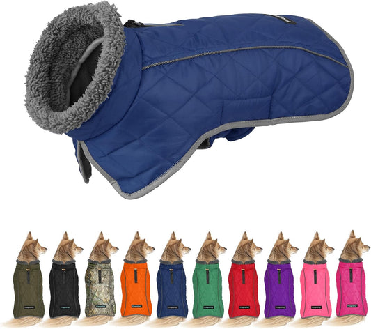 Waterproof Dog Coat with Warm Fleece Lining for Winter Comfort