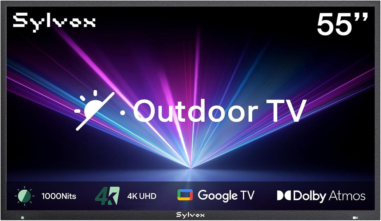 SYLVOX 55 Outdoor Smart TV - Waterproof, Anti-Glare Matte Finish
